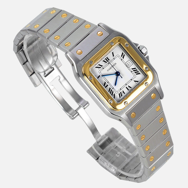 cartier santos two tone automatic