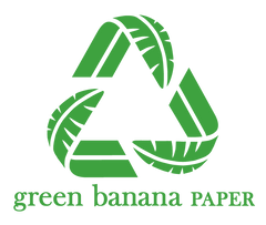 Green Banana Paper Portrait Logo for DARK Backgrounds