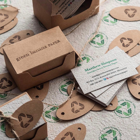 Green Banana Paper business cards
