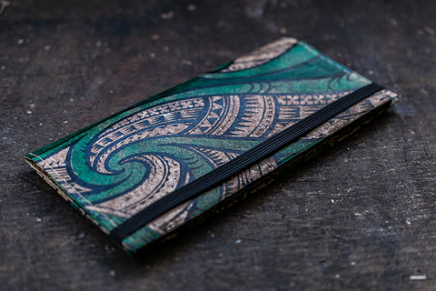 women's wallet tribal green