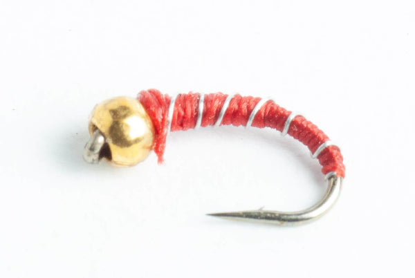 Per 6 -  Size; #18 Zebra Midge BLACK HOT ITEM Gold bead Fishing Flies-