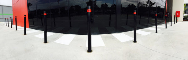 black in ground bollards