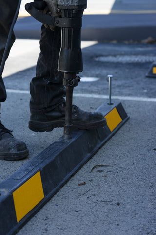 Installation of Heavy Duty Wheel Stops