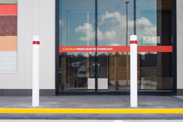 Hungry Jacks bollard install