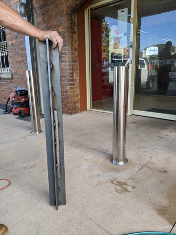 custom made security bollards stainless steel bollards