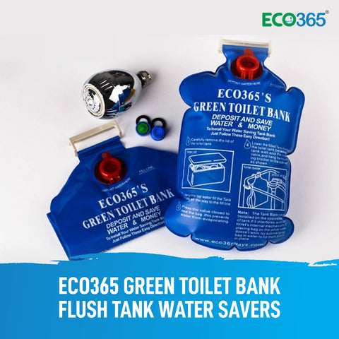 Eco365 Green Toilet Bank Flush Tank Water Savers