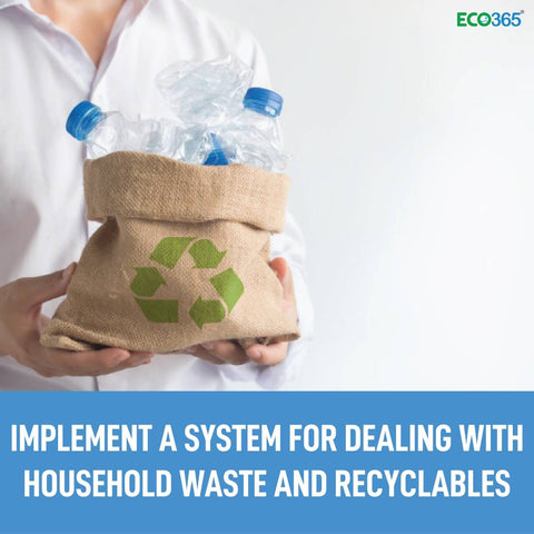 Implement a system for dealing with household waste and recyclables. 