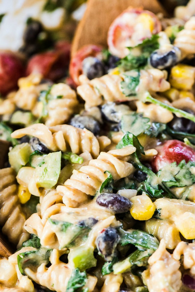 Mexican Pasta Salad with Creamy Chipotle Lime Dressing – Chickapea