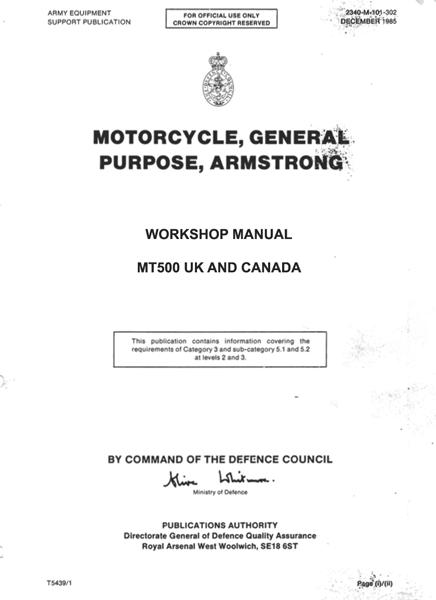 MT500 Workshop Manual