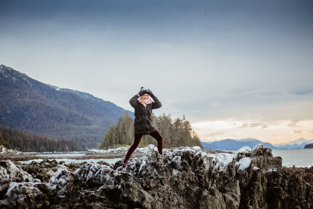 Crazy wind and waves out at Sunshine Cove in Juneau, Alaska by Resolute Boutique & Sydney Akagi