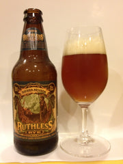 Glass of Ruthless Rye beer