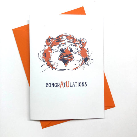 Aubie Claus in Truck Christmas Card