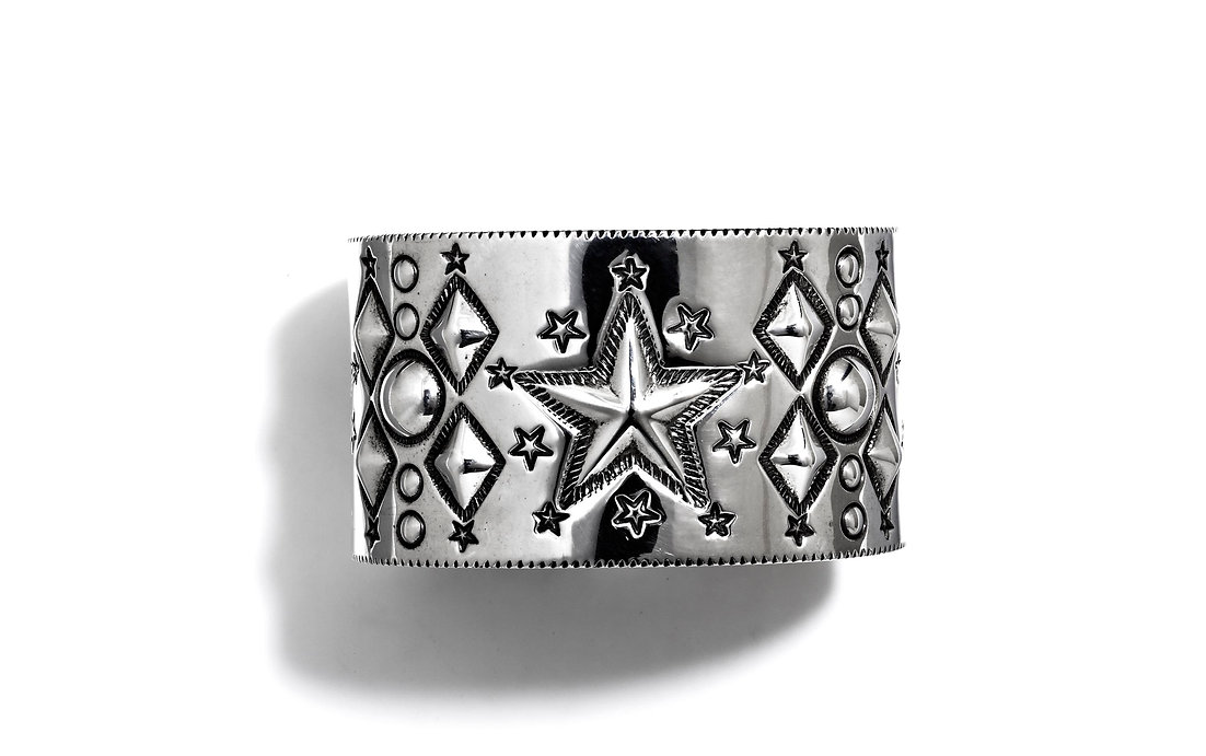 Multi Motif Star Repo Cuff Bracelet