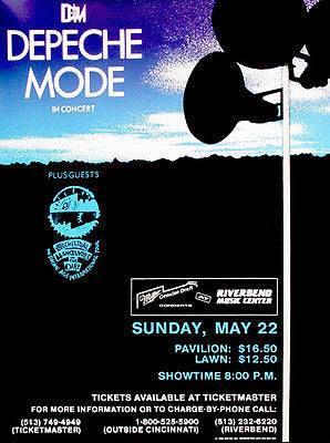 Depeche Mode - 1988 - Riverbend Music Center - Concert Poster