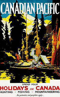 1926 Canadian Pacific - Holidays in Canada - Travel Advertising Poster