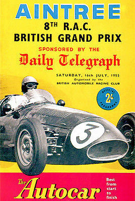 1955 British Grand Prix - Aintree - Program Cover Poster