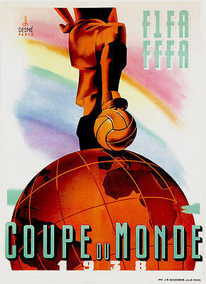 1938 World Cup - Promotional Advertising Poster