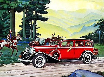 1933 LaSalle Seven-Passenger Sedan - Promotional Advertising Poster