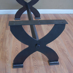 X style steel coffee table base