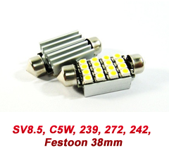 SV8.5, C5W, 239, 272, 242, Festoon 38mm