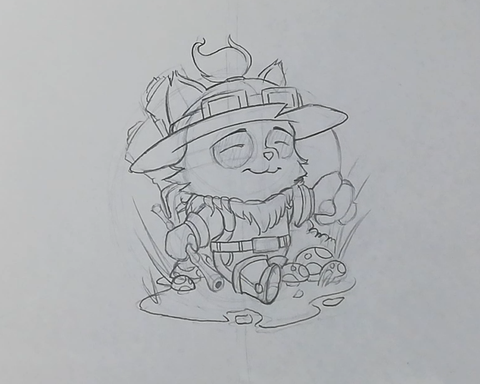 How To Draw Teemo - League Of Legends - Drawing Of Teemo From League Of Legends Step 17