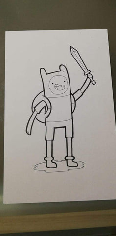  How To Draw Finn - Adventure Time Drawing Step By Step - Erasing The Spare Lines To Make A Cleaner Drawing