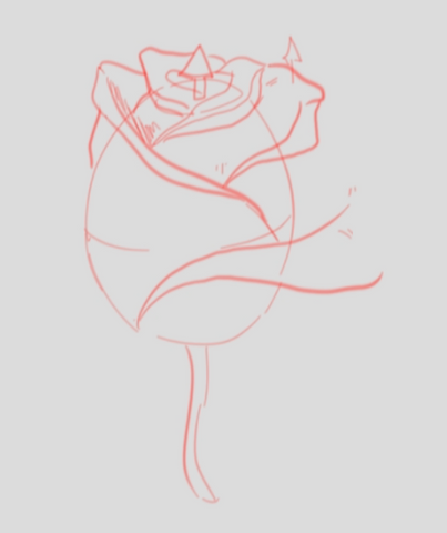 How To Draw A Rose - Drawing A Rose Step By Step - Beginning Of The Rose