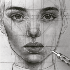 How To Draw - Different Sketches With Grids To Keep Proportions