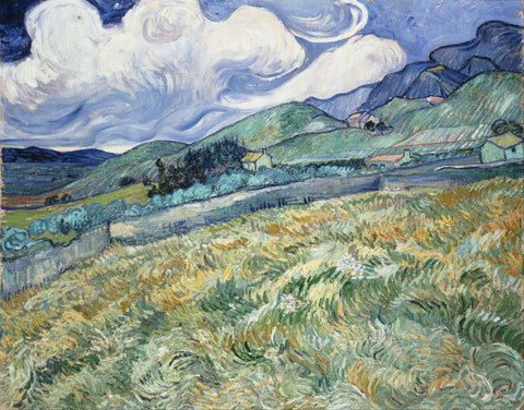 Van Gogh Art And Science - Mountains Houses Painting By Van Gogh