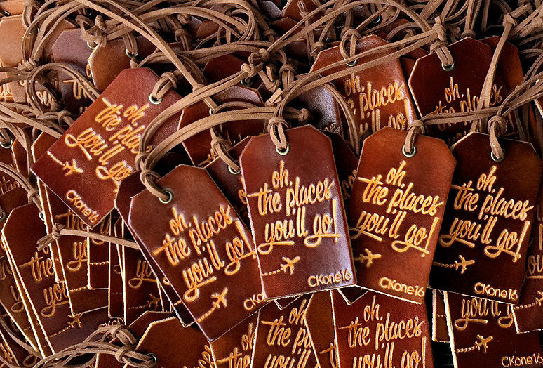 Leather Luggage Tag Wedding Favors