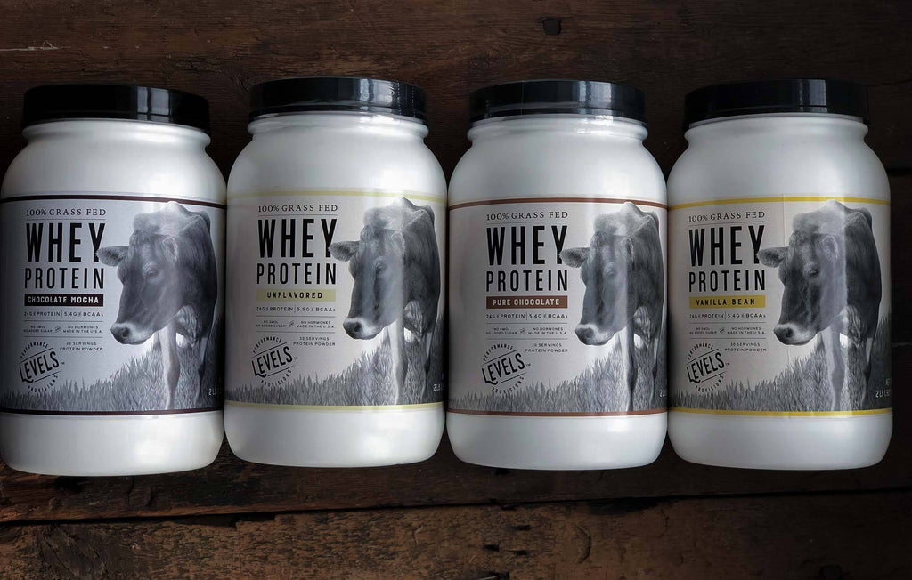 Original Levels Grass Fed Whey Protein Canisters
