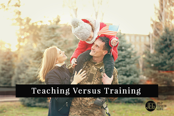 elizabeth-george teaching-versus-training