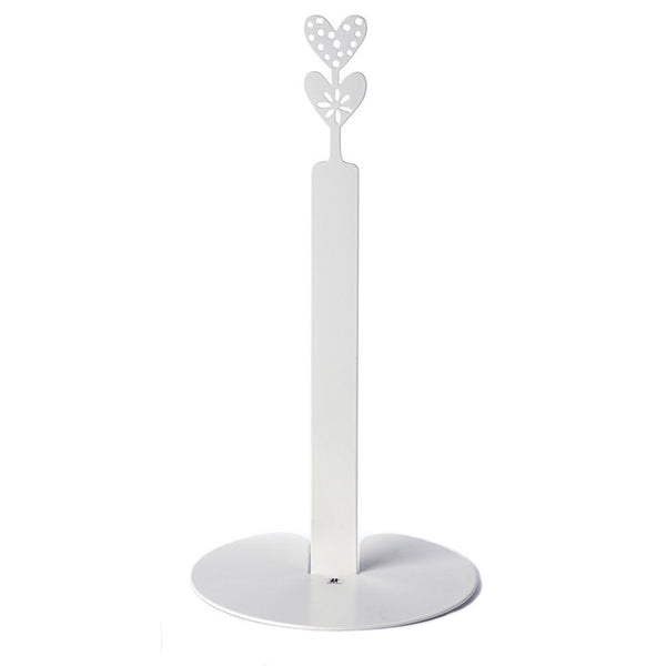 Paper Roll Holder - Heart (White)