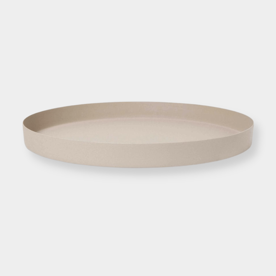 L&M Home Mona Round Tray - Latte (6661690261692)