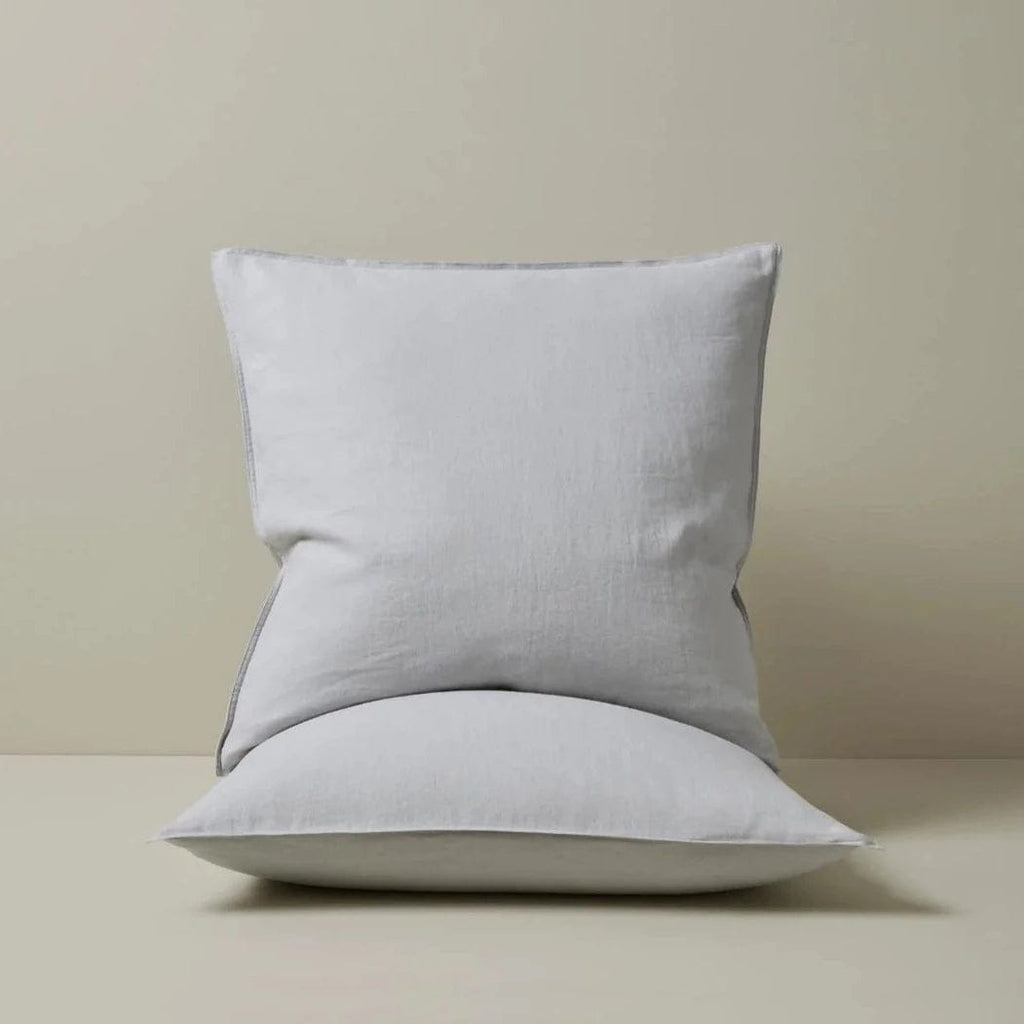 Weave Home Ravello Euro Pillowcase Pair - Silver (7688155857145)