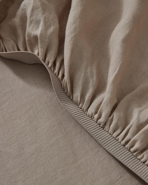 Weave Home Ravello Fitted Sheet - Shell (Various Sizes) (7688087929081)