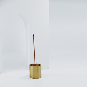 Black Blaze - Column Brass Candle Holder - Norsu Interiors (4698980614228)