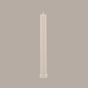 Black Blaze Column Pillar Candles - White - Norsu Interiors (6559581569212)