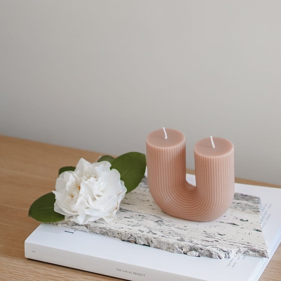 Black Blaze Curl Curl Candle - Blush - Norsu Interiors (6982659965116)