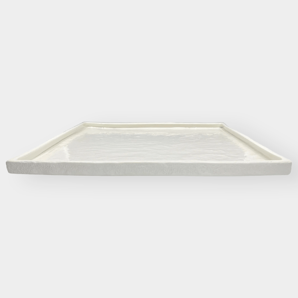 Burlap Square Tray - Large White (7726307410169)