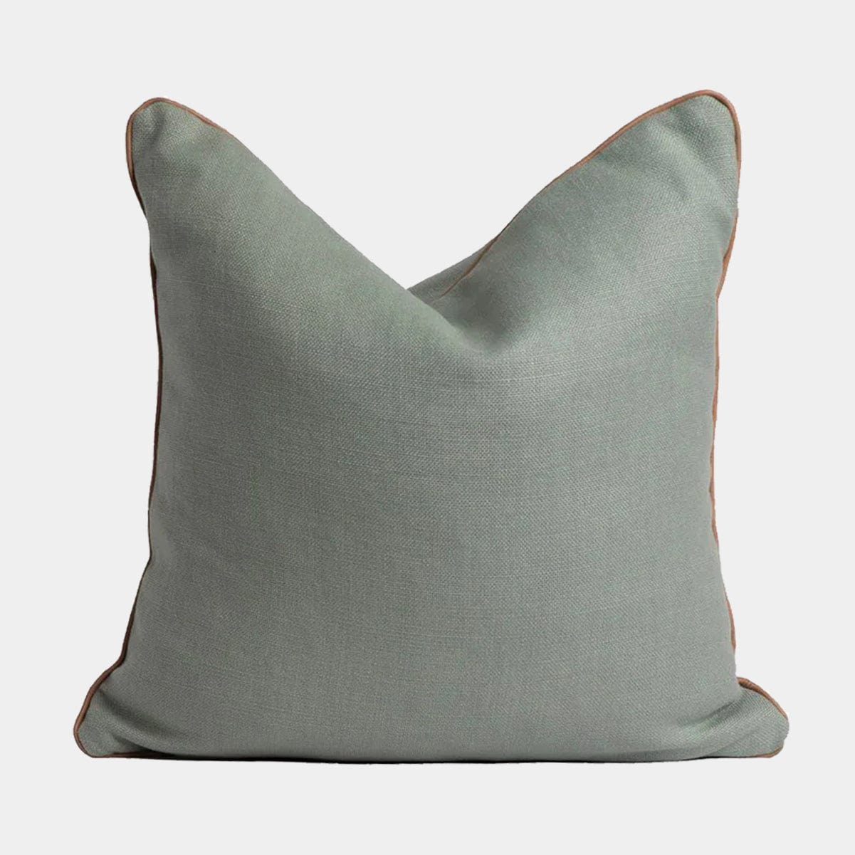 norsuHOME Cushion, Haven Celadon with Blush Leather Piping (6817751597244)