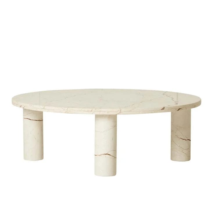Globe West Amara Round Leg Coffee Table, Brown Vein Marble (7649830076665)