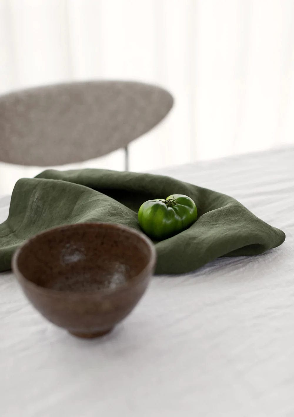 Flou. Design 100% Linen Napkins - Forest Green (Set of four) (7683074523385)