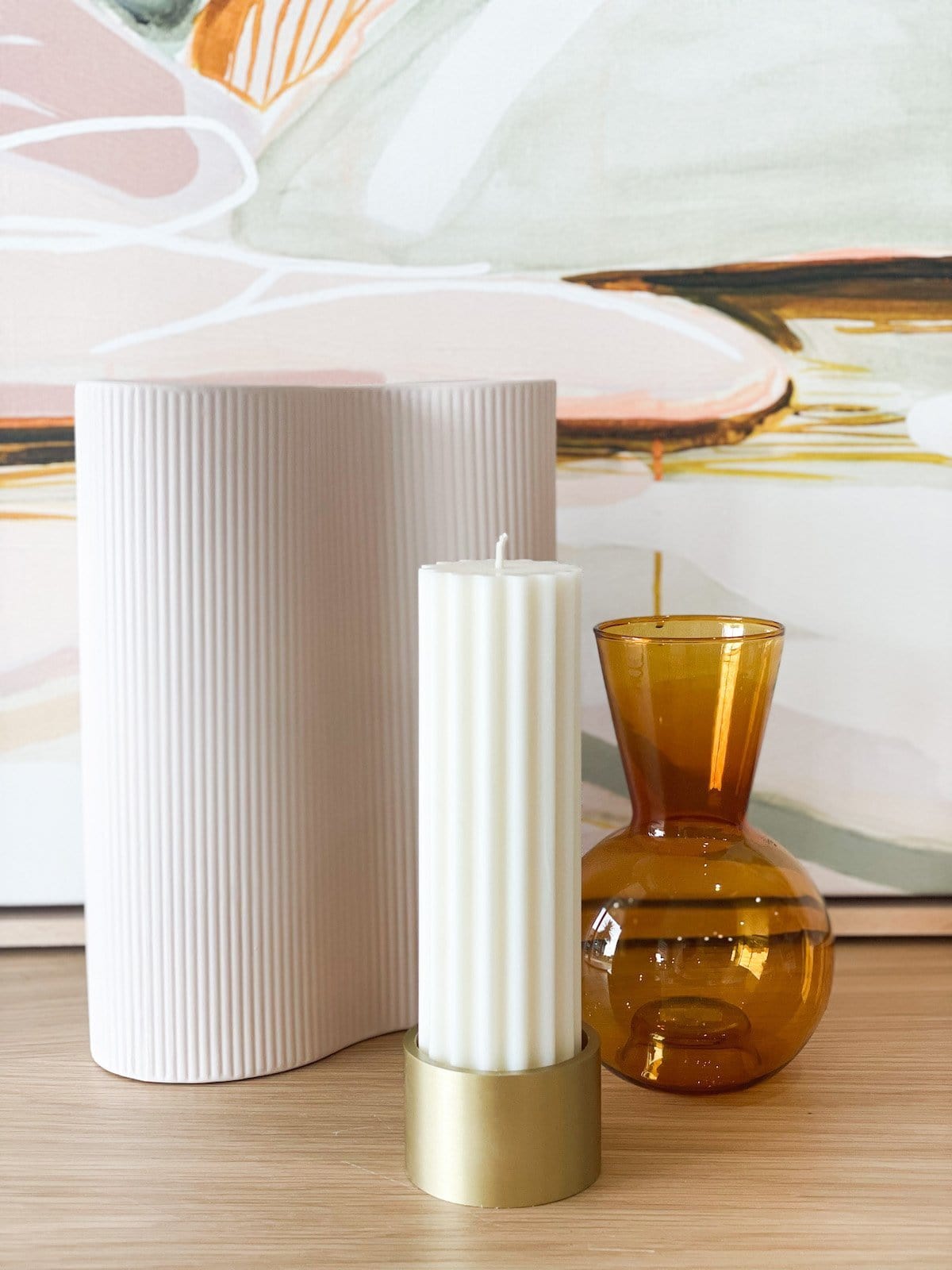 Make Scents of It Fluted Candle, Tall, White - Norsu Interiors (7089194041532)