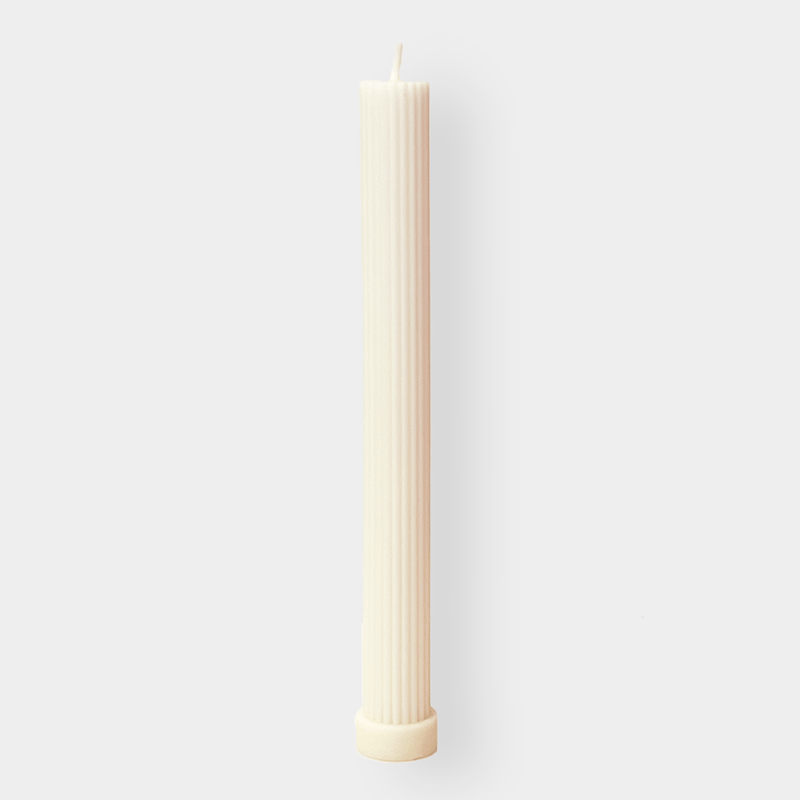 Black Blaze Column Pillar Candles - White (6559581569212)