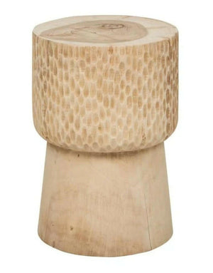 Woodland Carved Nancy Stool - Norsu Interiors (7444090290425)