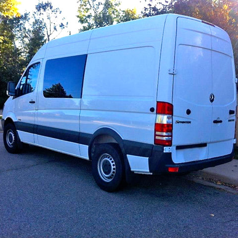 Sprinter van before adding rear windows