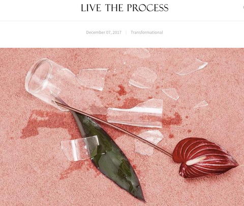 Live The Process Peace Lily Broken Vase