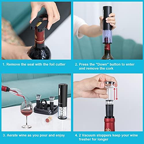 Automatic Corkscrew Wine Opener Bottle Remove Tool Professional Metal Electric 