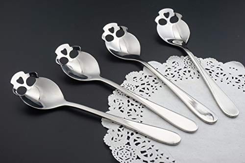 304 Stainless Steel 8.6" Spoon Mixing Stirring Spoons Honey Coffee Spoons 2pcs 